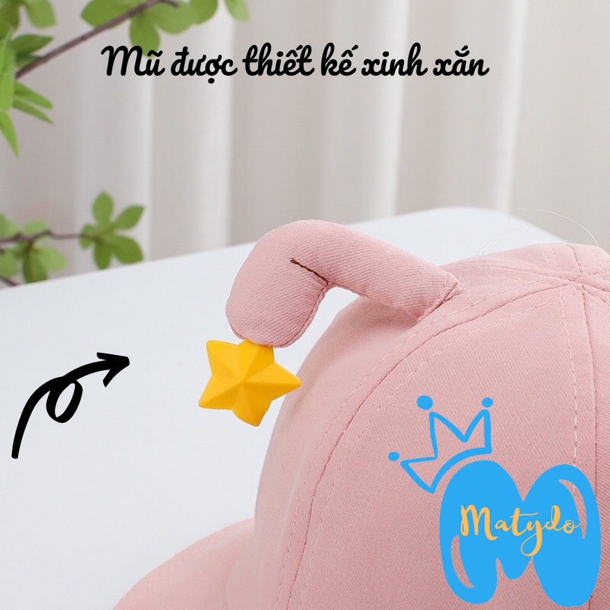 Mũ cho bé gái bé trai nón vành tròn chất liệu cotton họa tiết thỏ cà rốt phụ kiện trẻ em từ 0-2 tuổi