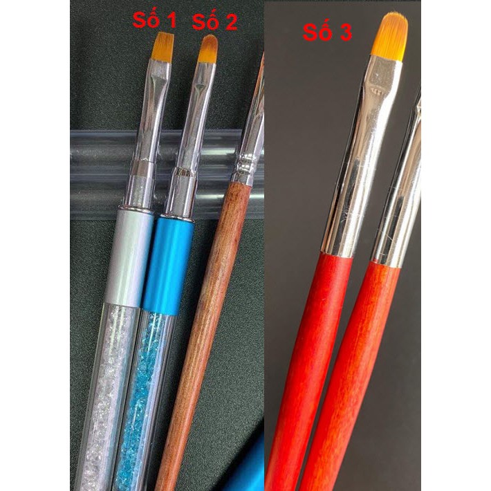 Cọ Bản Cọ Đắp Gel Đẹp Dễ Đắp Cán Đá Cán Gỗ - Lẻ 1 Cây