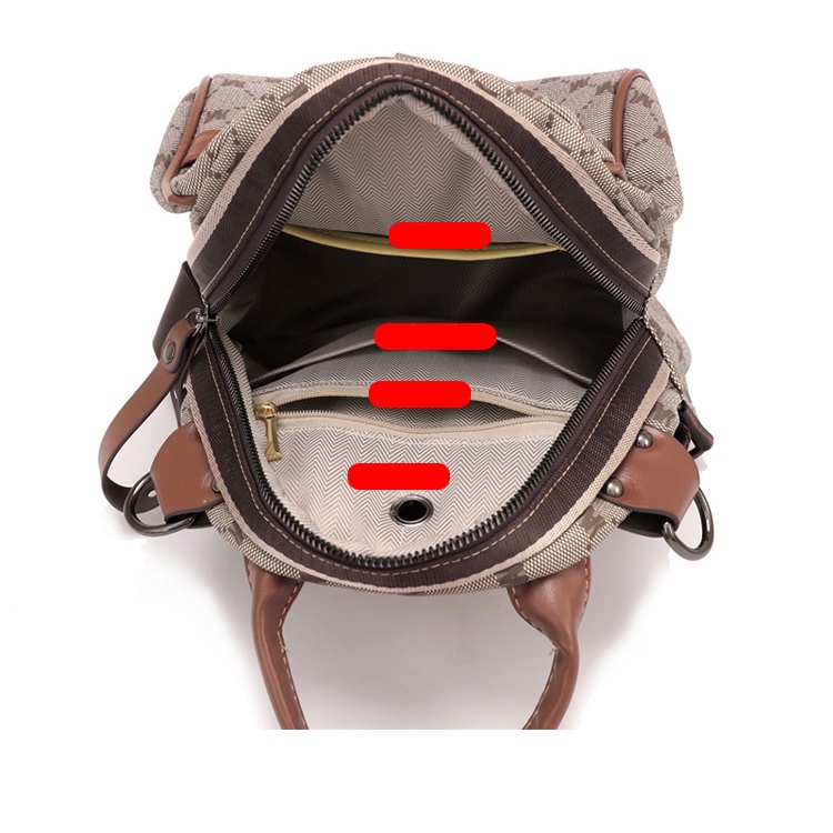 Balo CHUWANGLIN bằng nylon chống thấm nước in họa tiết thời trang dành cho nữ