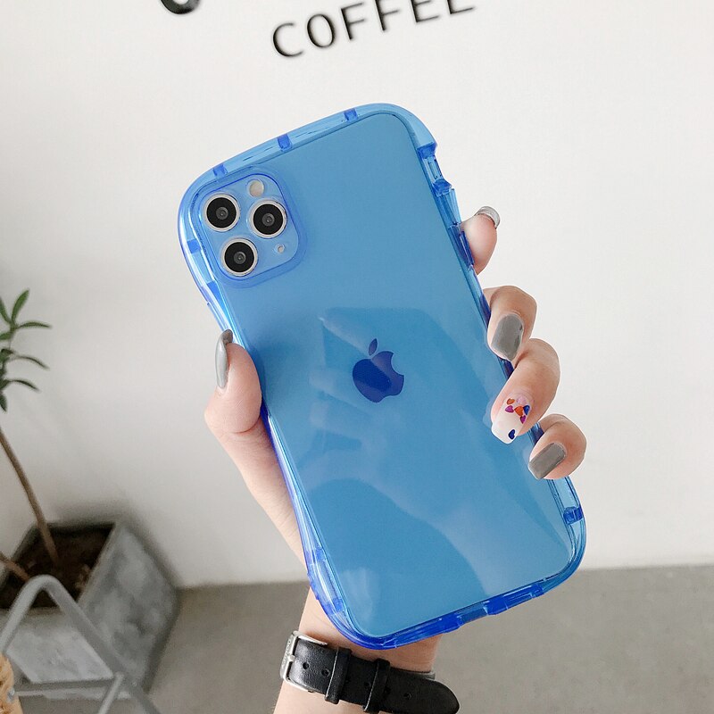 Ốp Điện Thoại Tpu Dẻo Trong Suốt Dạ Quang Lấp Lánh Cho Iphone 11 Pro Max Xr Xs X 8 7 Plus