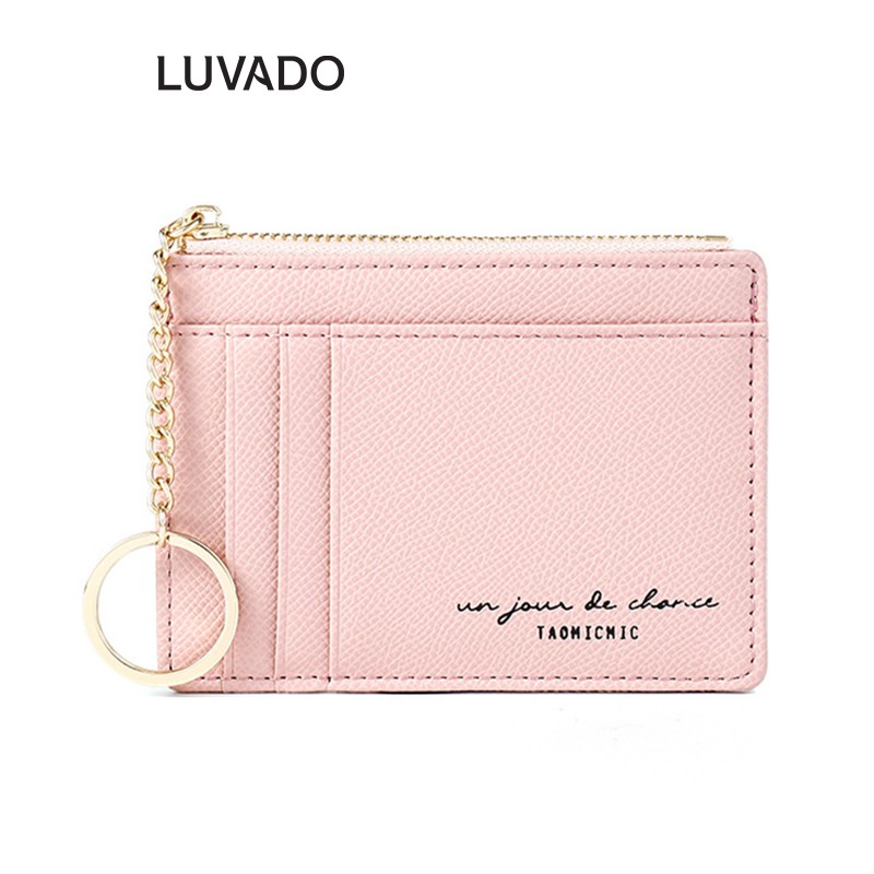 [Mã WABRWB24 giảm 30K đơn 99K] Ví nữ mini cao cấp ngắn TAOMICMIC cute dễ thương nhỏ gọn bỏ túi thời trang LUVADO VD400