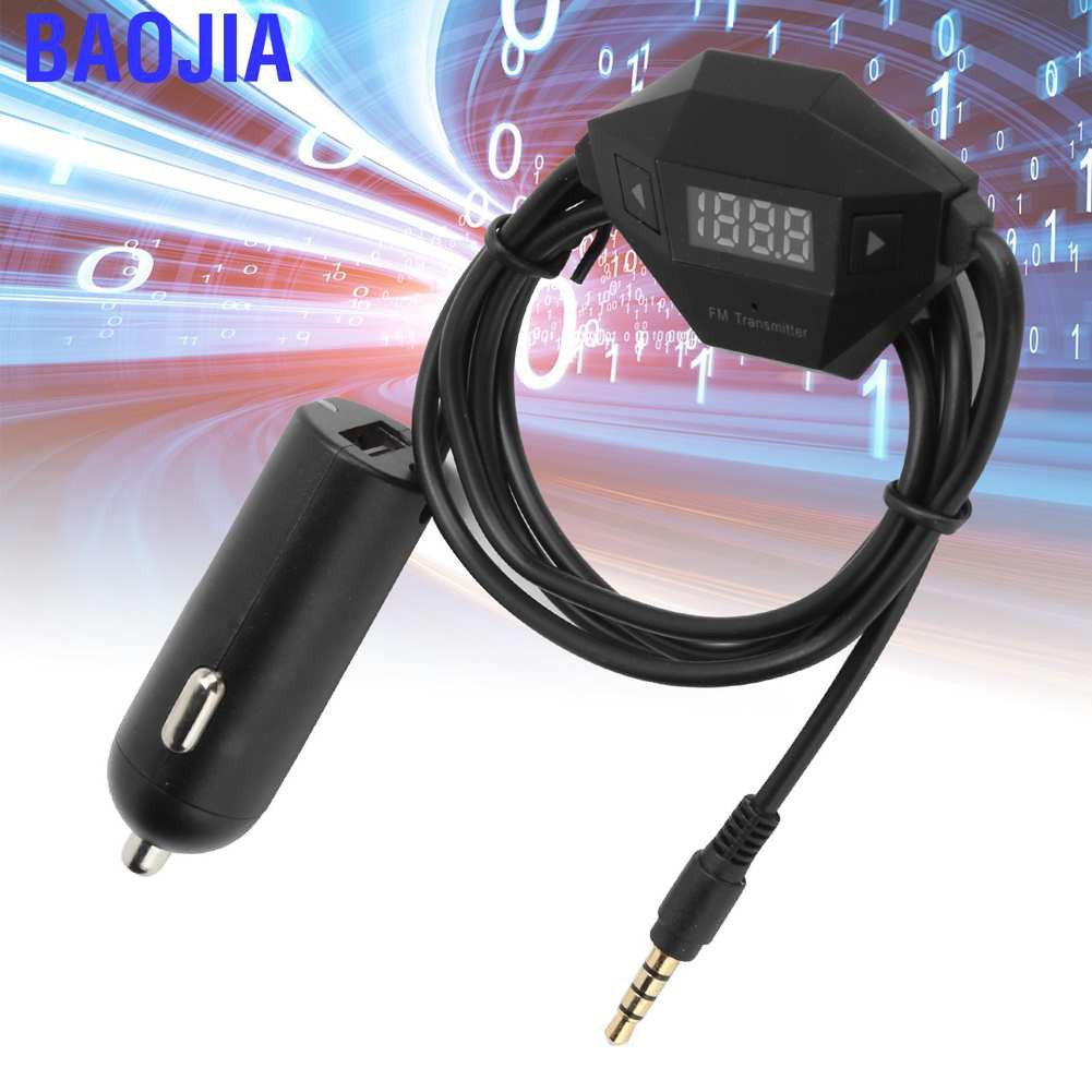 Bộ Sạc Điện Thoại Usb Kiêm Máy Nghe Nhạc Mp3 / Mp4 Cho Xe Hơi