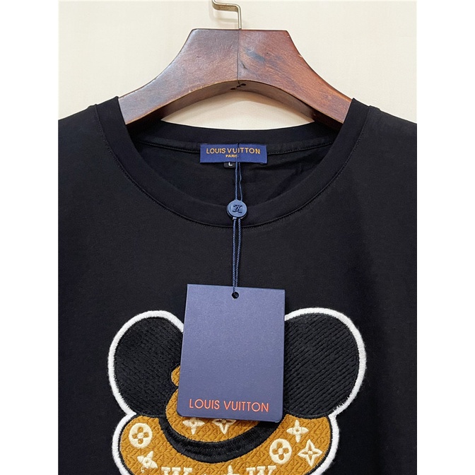 Áo Thun Nam Tay Ngắn Cổ Tròn Thêu Hình Chuột Mickey Hoạt Hình Size S-4XL L0uis Vu1tt