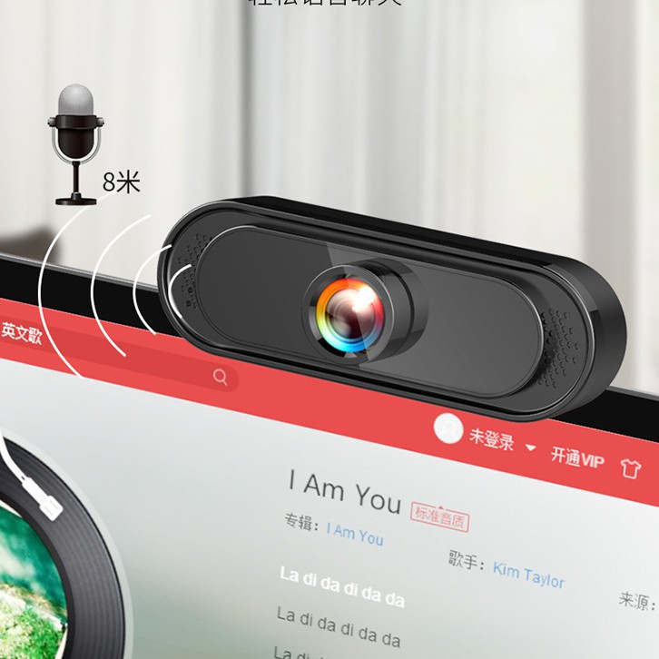 Webcam có mic dùng cho máy tính full hd 1080p chuyên dụng stream học zoom online siêu nét tích hợp micro khử tiếng ồn