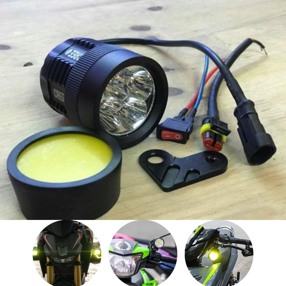 Đèn Led Trợ Sáng L4X Cho Xe Máy Đi Đêm Cực Sáng, Đèn trợ sáng xe máy Phá Sương