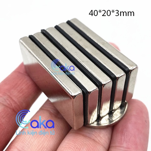 Nam châm đất hiếm 40x20x3mm