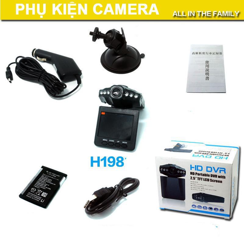 Camera hành trình ô tô H198 2.4 inch TFT màn hình LCD-HD 1080P giao diện USB 2.0 góc quay 270 độ | BigBuy360 - bigbuy360.vn