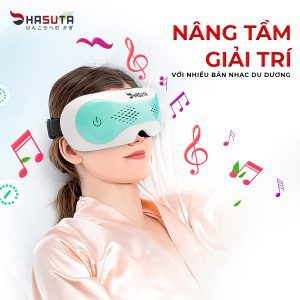 Máy massage mắt thông minh HASUTA HME 120,kết nối Bluetooth, hàng chính hãng