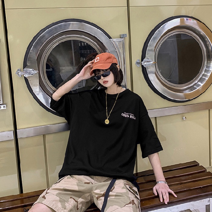 Áo thun tay lỡ COSTA RICA ❤️ Áo phông oversize form rộng unisex nam nữ - A14 - Happy Style