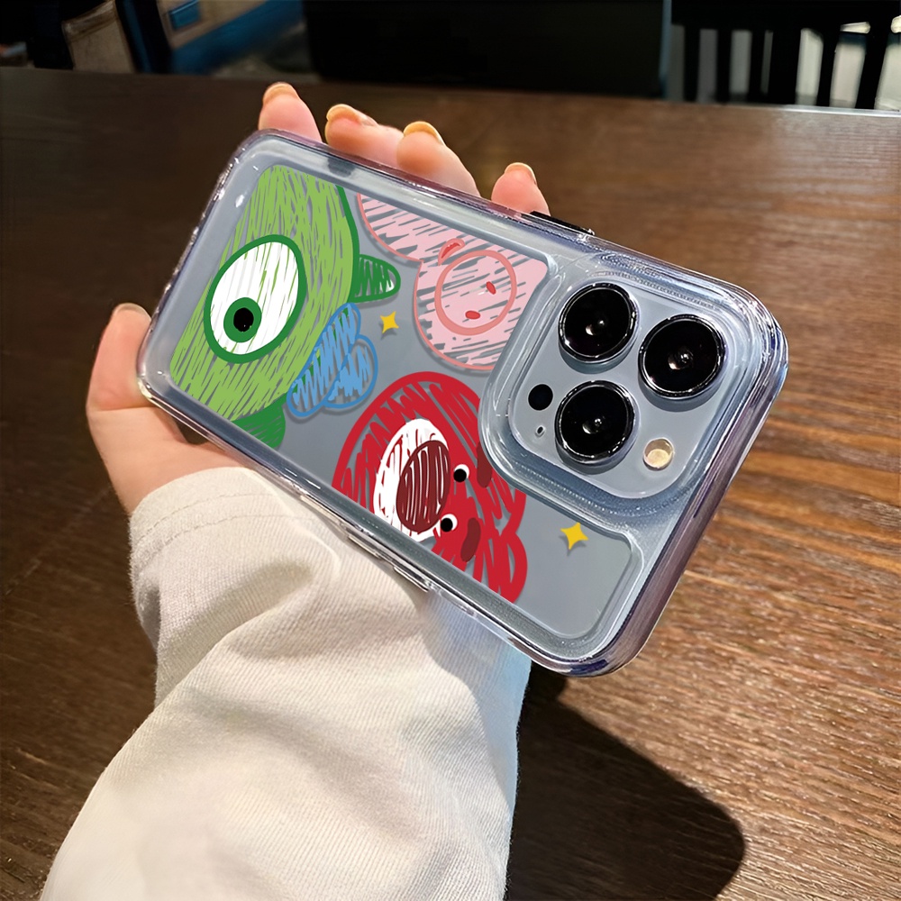 Ốp Điện Thoại Hình Gấu Quái Vật Mắt To Kiểu graffiti Cho iphone 14ProMax 14Plus 13 11 12 7Plus X XR XS Max
