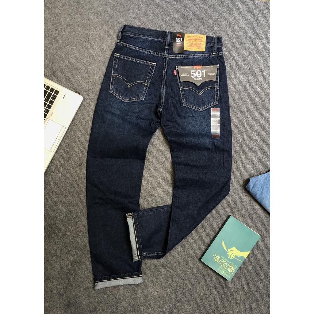 Quần Jean nam Lv 501 form suông S15 (Form ống suông,chất vải không co dãn,ống quần 20cm) | BigBuy360 - bigbuy360.vn