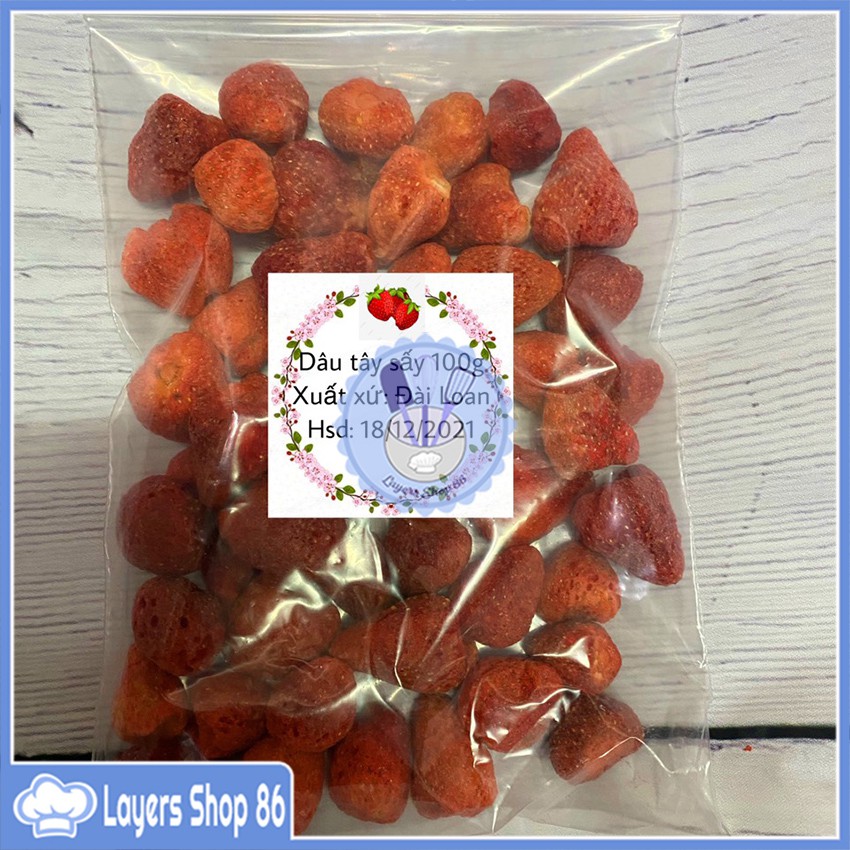 Dâu tây sấy giòn nguyên quả hàng loại 1