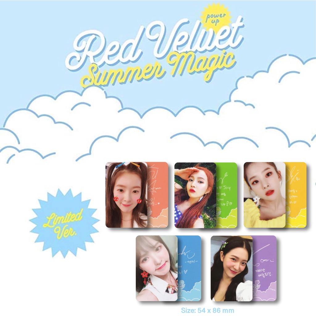 (Photocard) Thẻ Ảnh Nhung Đỏ Power Up Phiên Bản Giới Hạn Ma Thuật Mùa Hè