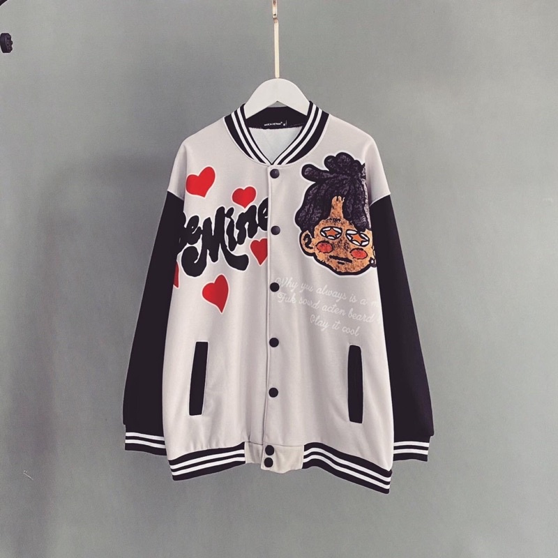 Áo Jacket Bomber Nỉ Bông MOOD Ảnh Thật