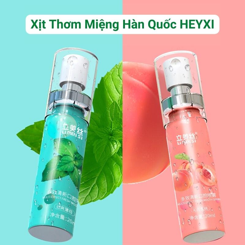 Xịt Thơm Miệng HEYXI Hương Bạc Hà Và Đào - HÀNG MỚI VỀ
