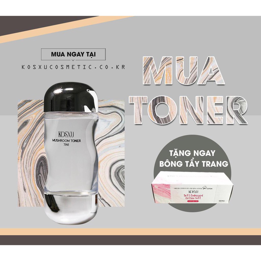 TONER NƯỚC THẦN KOSXU ( TẶNG BÔNG TẨY TRANG  )