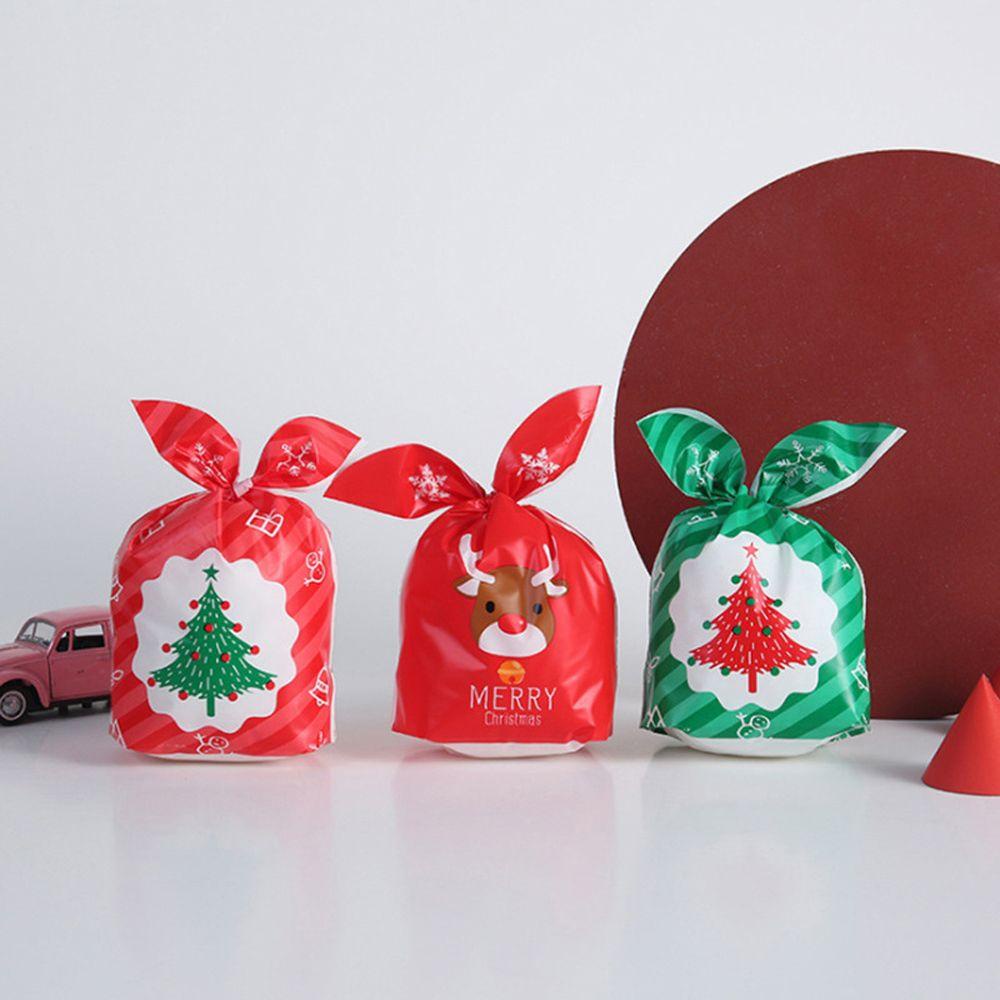 YOLA Bộ 10 Túi Đựng Kẹo Giáng Sinh Hình Ông Già Nô-En, Thỏ Tai Dài