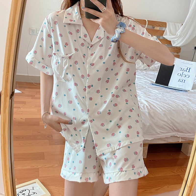 Đồ bộ nữ pijama mặc nhà thun sữa đẹp kiểu dáng cộc tay họa tiết siêu cute - CTN2