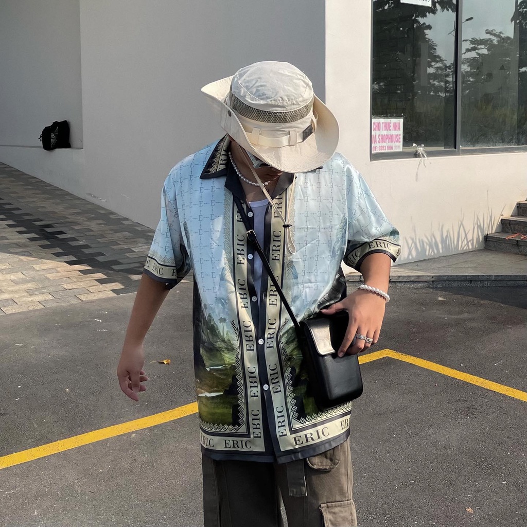 Mountain Curban Shirt - Sơ Mi Lụa ERIC form rộng Oversize