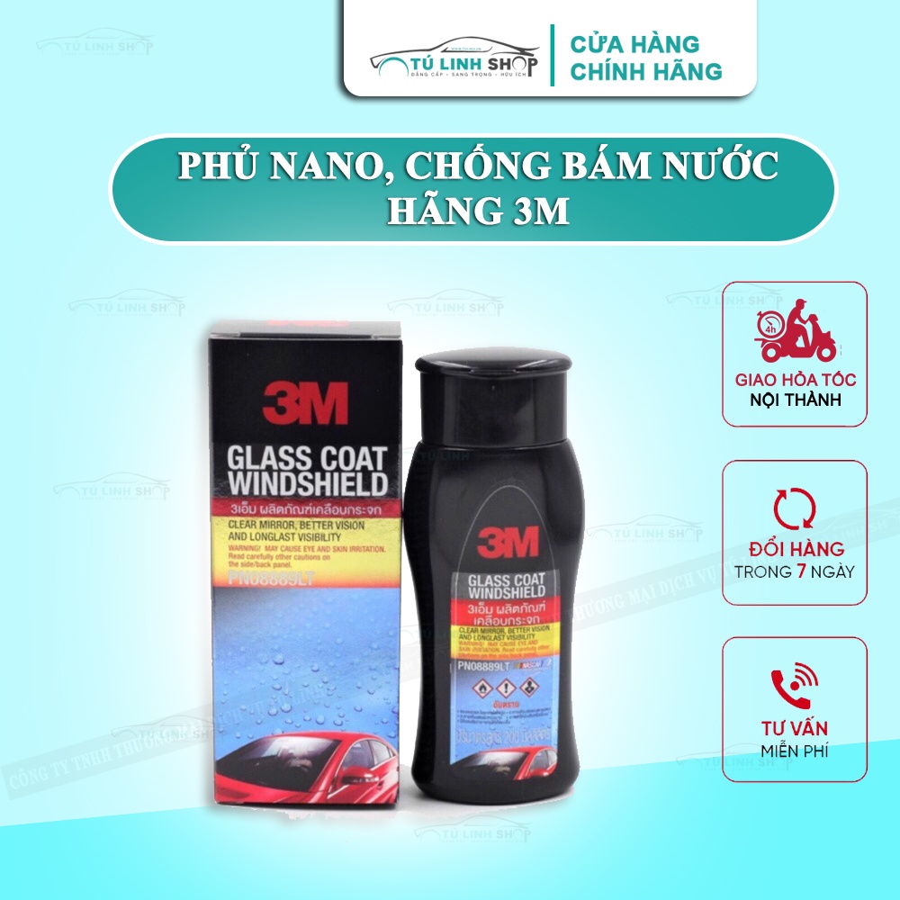 Chai chống bám nước trên kính xe 3M Glass Coat Windshield 08889 LT 200