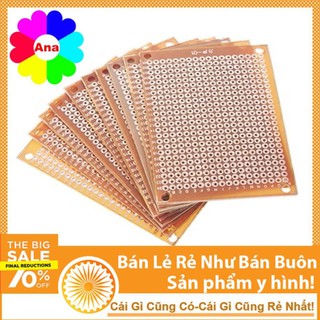 Combo 5 Tấm PCB Phíp Đồng Đục Lỗ 5x7Cm ( nâu ) Hàn mạch thủ công