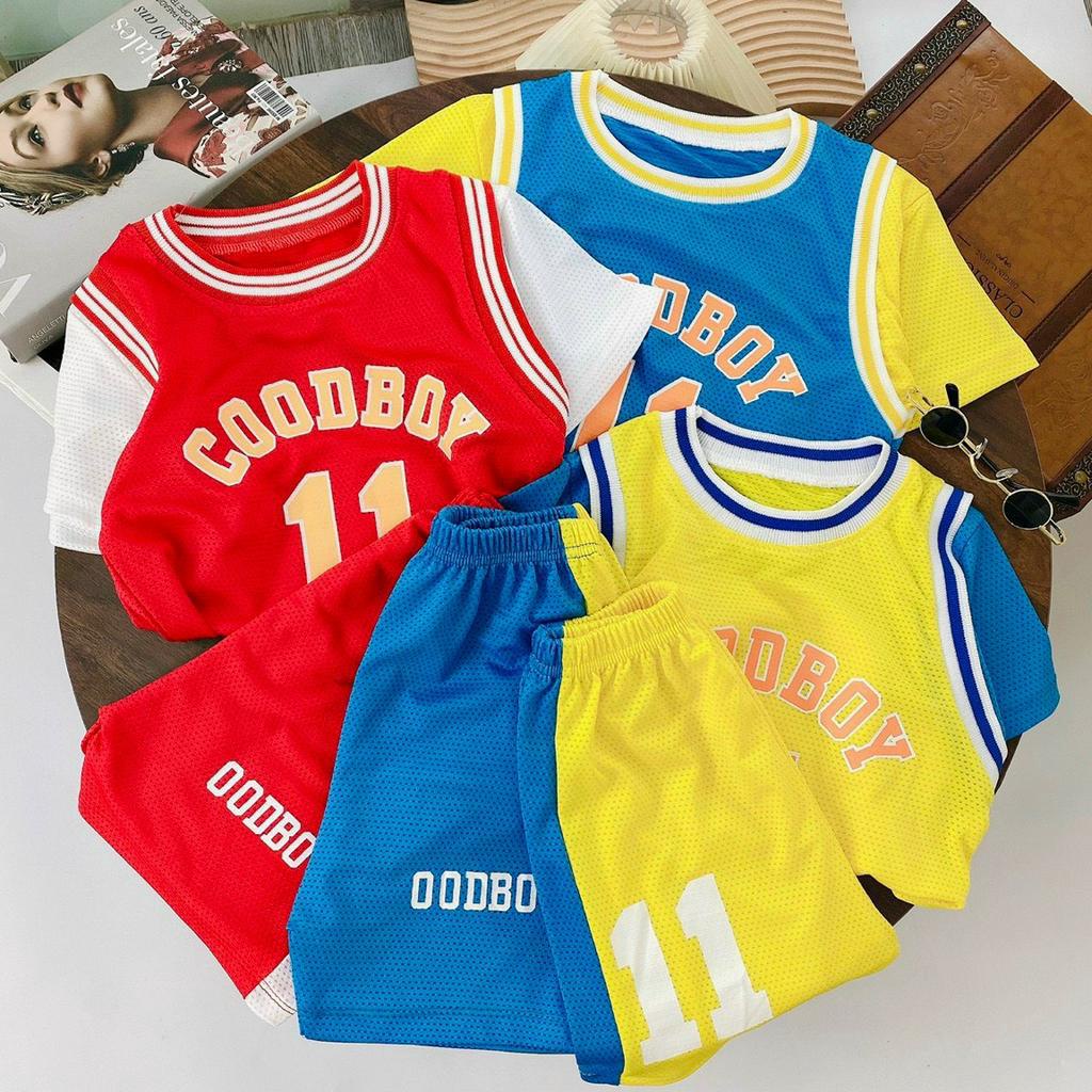 16-28kg bộ cotton thông hơi bóng chày cho bé trai