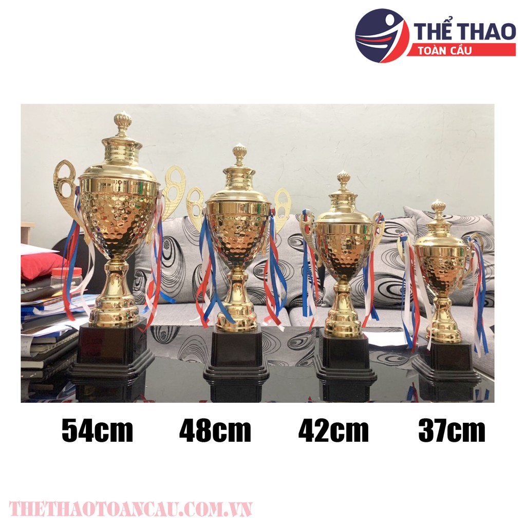 Cúp kim loại bóng đá cao 48cm