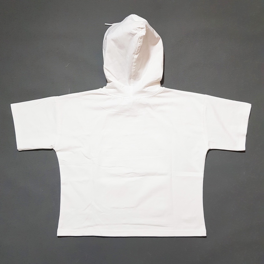 Áo thun hoddie cotton 100% mềm mát in túi xách cho bé gái ( 2 màu trắng và đen)
