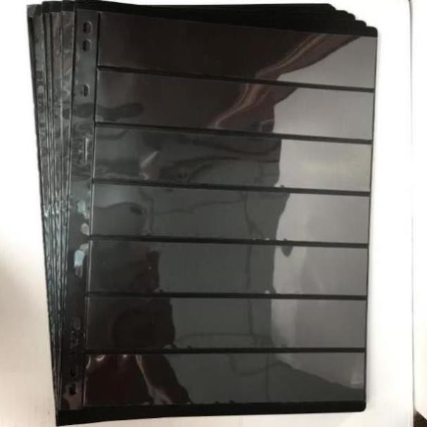 Combo 10 phơi đựng tem 7 ngăn(đen), chính hãng mingt pccb