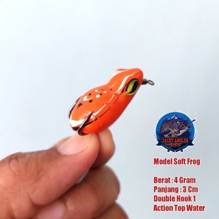 Mồi Câu Cá Hình Ếch Mềm 3Cm