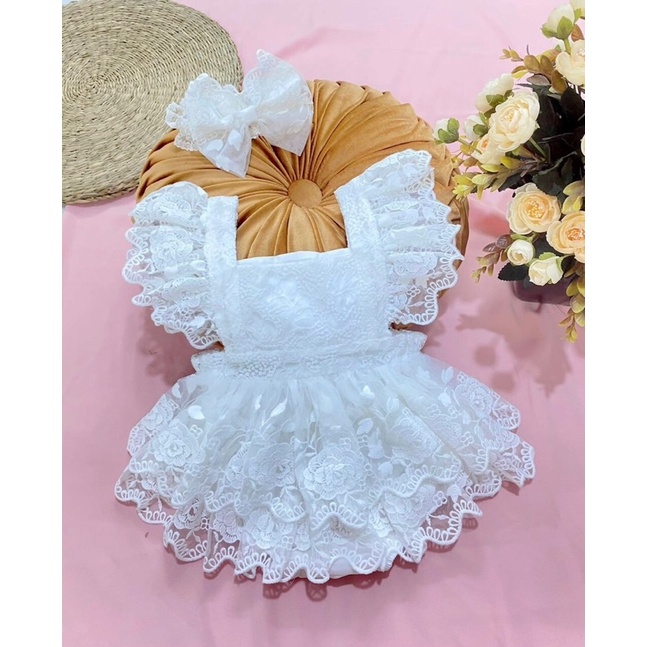 Sét váy body ren cánh tiên cho bé
