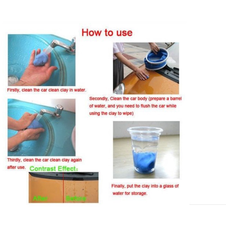Miếng đất sét thần kì dùng để lau chùi vệ sinh xe ô tô đa năng tiện dụng