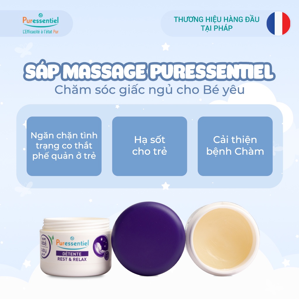 [CHO BÉ] Sáp Ngủ Ngon Puressentiel - Baby Night Care 30 ML