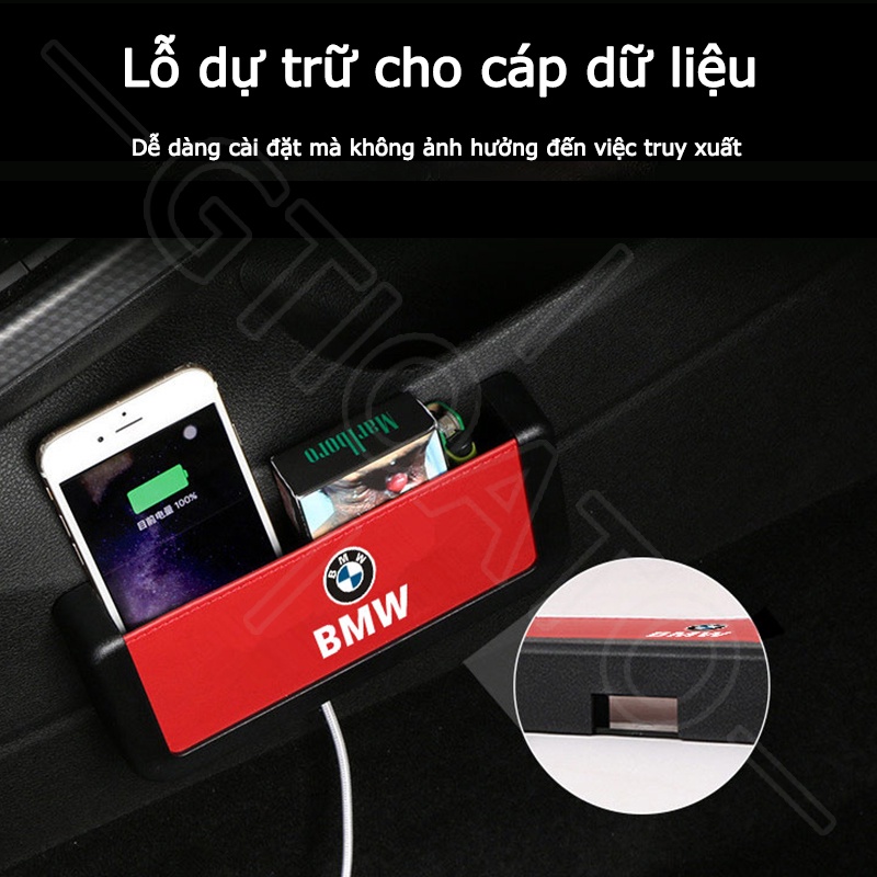 GTIOATO Hộp Đựng Điện Thoại Trên Oto Hộp Đựng Điện Thoại Trên Xe Túi Đựng Điện Thoại Trên Ô Tô HộP ĐựNg Đồ TrêN Ô Tô Khay ĐựNg Đồ Ô Tô Phụ Kiện Xe Hơi Cho BMW X4 E46 E90 F30 F10 1 X2 8 118I 320i M4 E60 218i X5 M3 318i X7 E39 7 E36 E30 530i