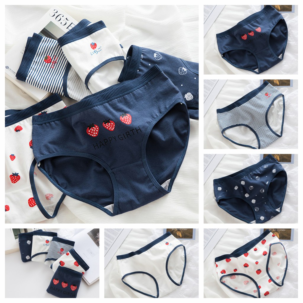 Set 5 quần lót nữ sinh trẻ trung xinh yêu nhiều mẫu, chất cotton mềm co dãn thoáng mát_NuciFera