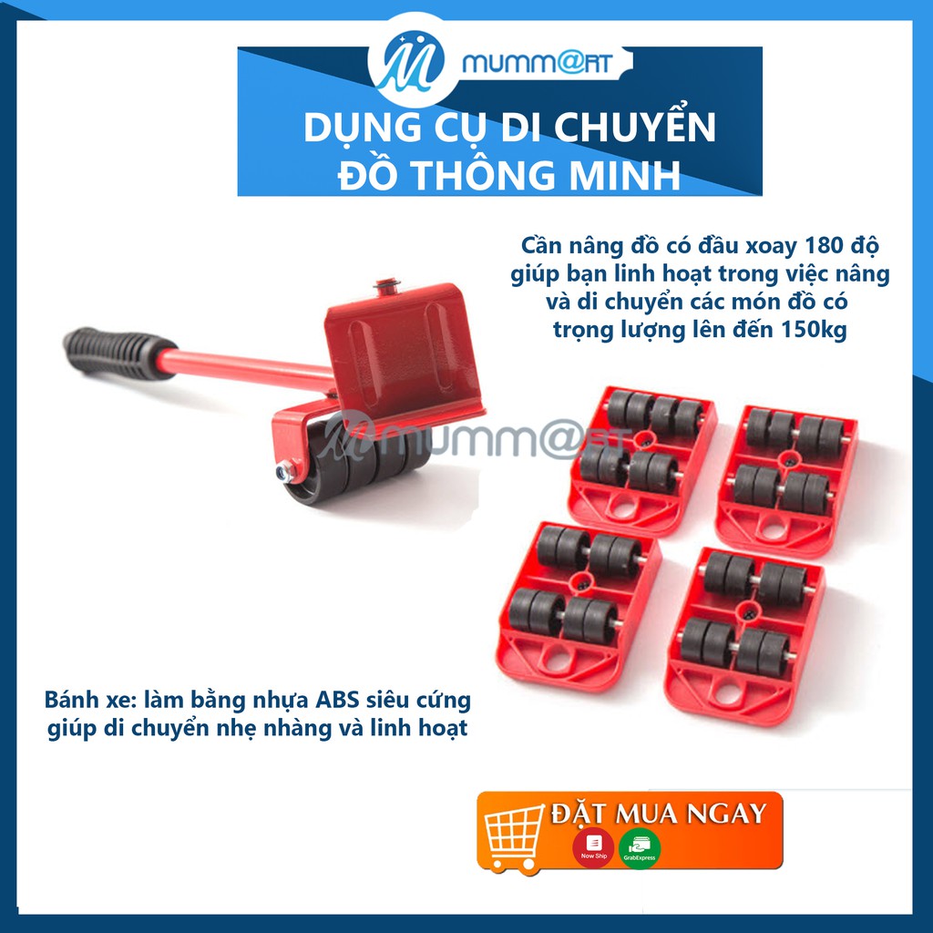 Dụng cụ hỗ trợ nâng và di chuyển những vật nặng có kích thước lớn, trọng lượng lớn đến 150 kg một cách thông minh