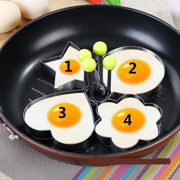 Khuôn Rán Trứng Ốp La, Bánh - Khay Chiên Tạo Nhiều Hình Cute Có Núm Cầm 1613 Mienphivanchuyen199k