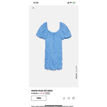 Đầm zara auth size xs