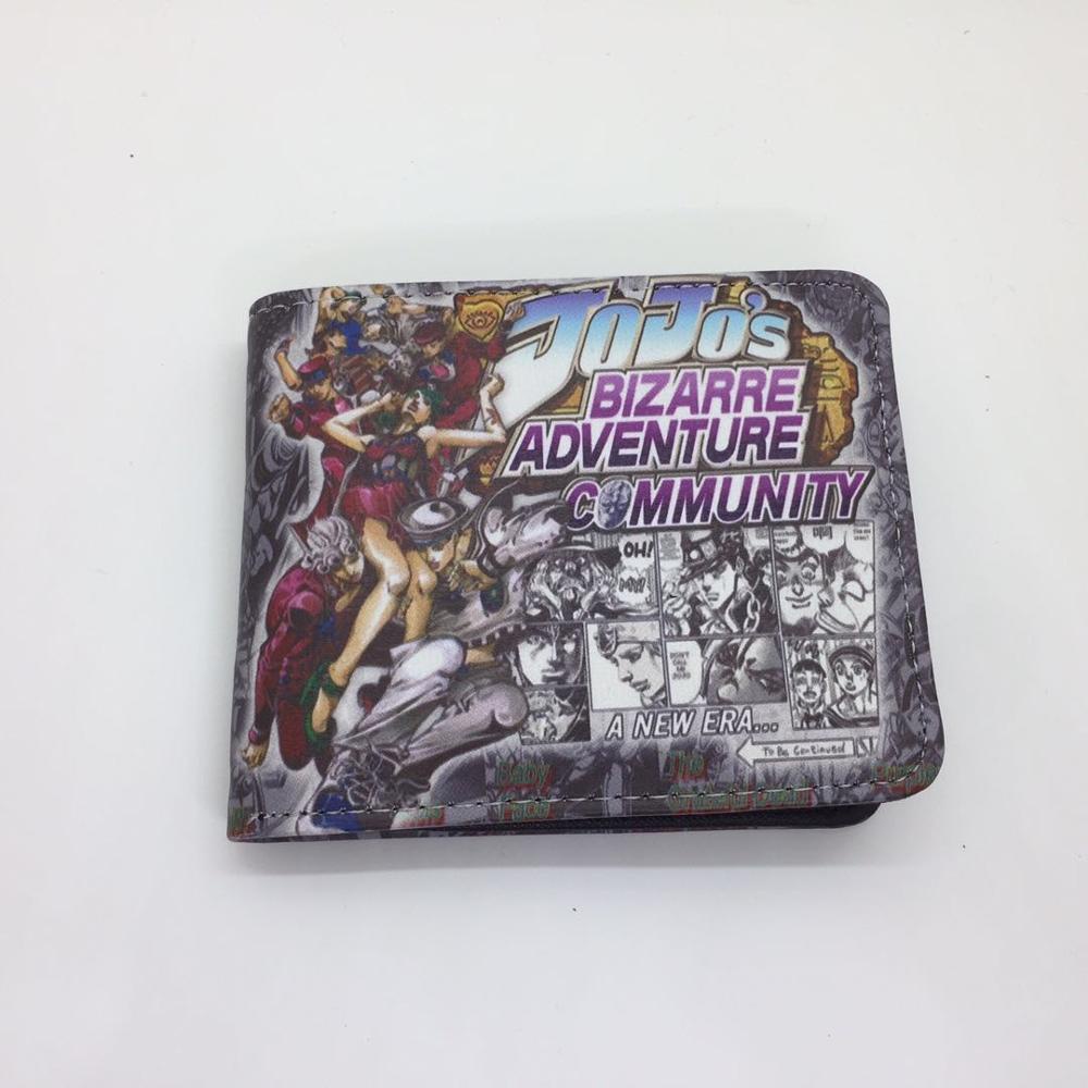 Ví Da Ngắn Đựng Thẻ In Hình JOJO Bizarre Adventure Portfel Carteira Giá Tiền Cho Nam Sinh