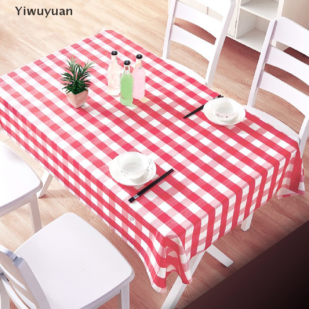 &lt; Yiwuyuan &gt; Khăn Trải Bàn Kẻ Caro Đỏ Dày Dùng Một Lần Trang Trí Nhà Cửa Tiệc Cưới Bán Chạy