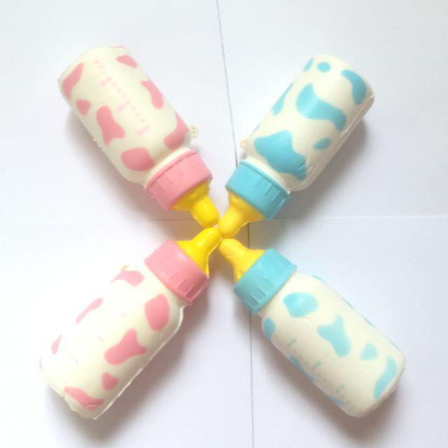 Squishy bình sữa bò 10cm dễ thương, mềm, thơm