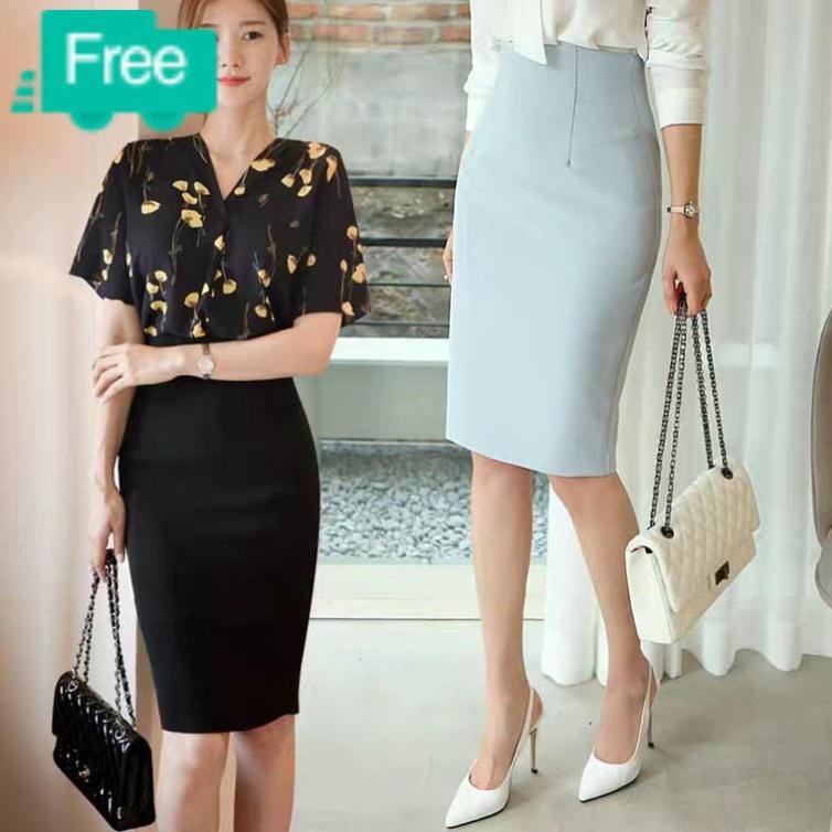 [Mã 1010FASHIONSALE32 giảm 10K đơn 50K]  mua từ hai sp có quà nhé Chân váy bút chì xẻ sau cạp liền thân