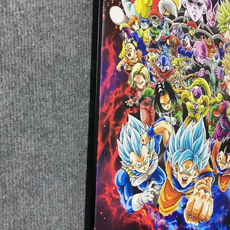 Tranh Dragon Ball Treo Tường Siêu Rẻ, Có Khung Composite Màu Đen Hiện Đại