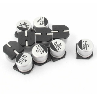 SET 5 CON Tụ nhôm 220uf25v chân dán SMD Capacitor