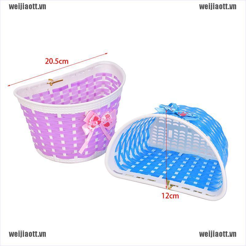 Giỏ xe đạp đính nơ cho trẻ em