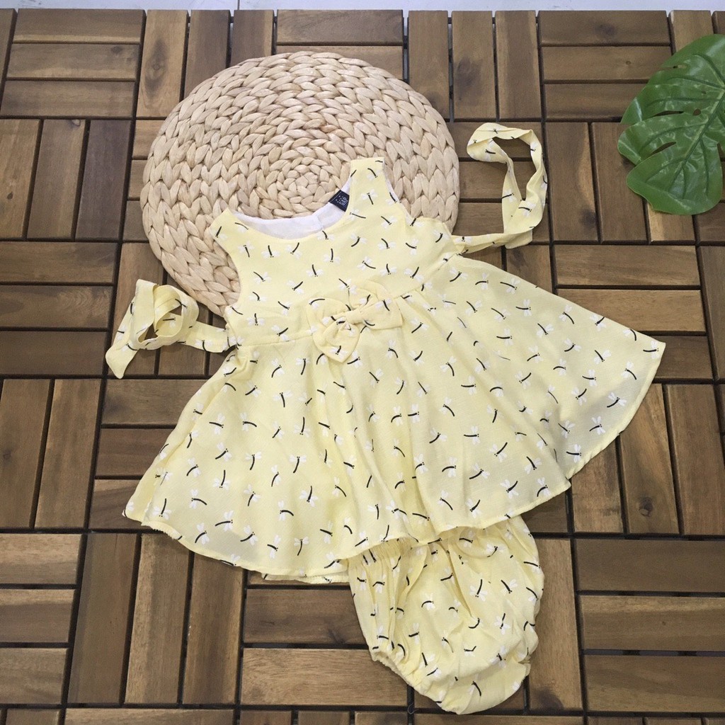 Đầm Váy Bé Gái Họa Tiết Đáng Yêu -Set đầm bé gái 2 chi tiết từ 7-12Kg