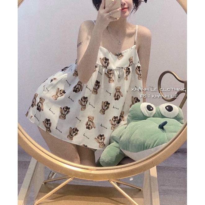 SET NGỦ LỤA 2 DÂY LỤA MANGO NGN HỌA TIẾT ĐÁNG YÊU HOT HIT | BigBuy360 - bigbuy360.vn