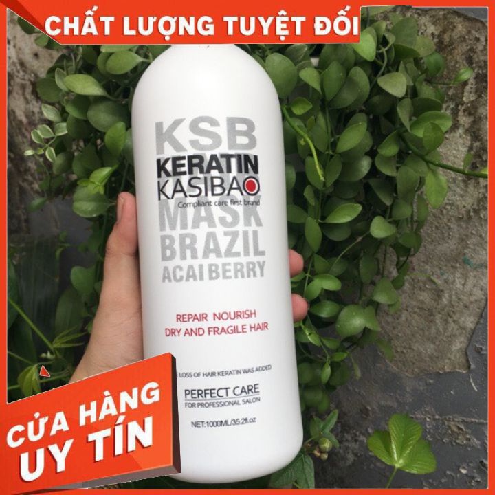 HẤP PHỤC HỒI karatin KSB KERATIN KASIBAO PHỤC HỒI TÓC NÁT  tóc hư khô sơ trẻ ngọn 1000ML  siêu bóng  (hàng chính hãng)