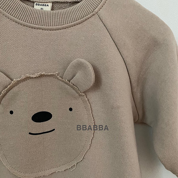 Bộ Áo Liền Quần Có Mũ Tai Gấu Đáng Yêu Cho Bé