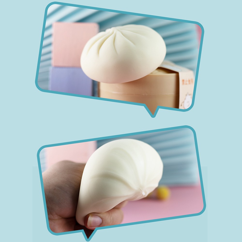Đồ Chơi Nắn Bóp Đàn Hồi Giảm Căng Thẳng Hình Bánh Bao